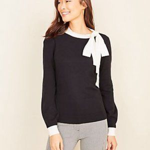 Ann Taylor Tipped Neck Sweater